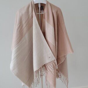 Soia &amp Kyo Scarf Cardigan Crossover Wrap in Pinks and Cream with Fringe